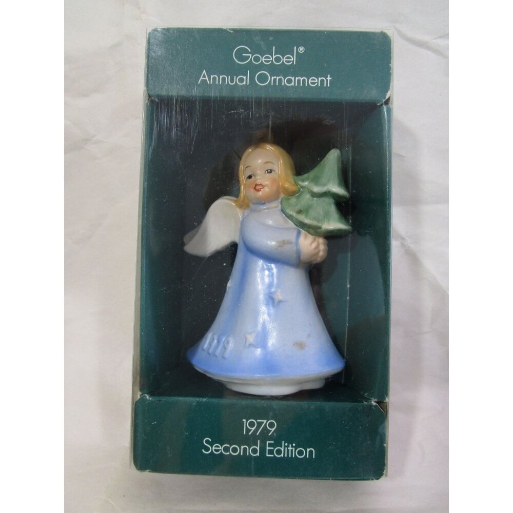 Vintage Goebel Annual Ornament 1979 Second Edition Angel Germany Original Box